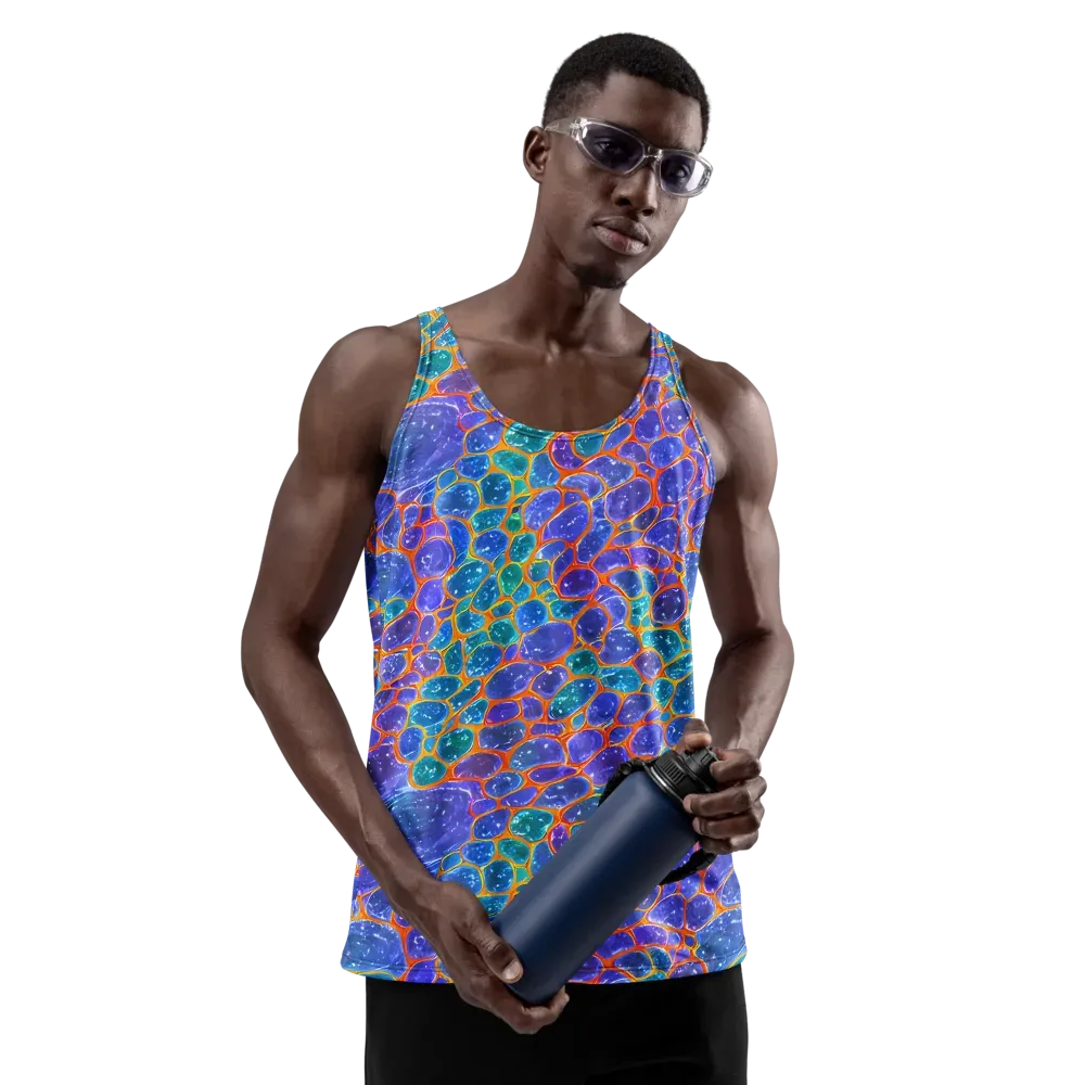Neon Riverstone on Men's Tank Top — Front