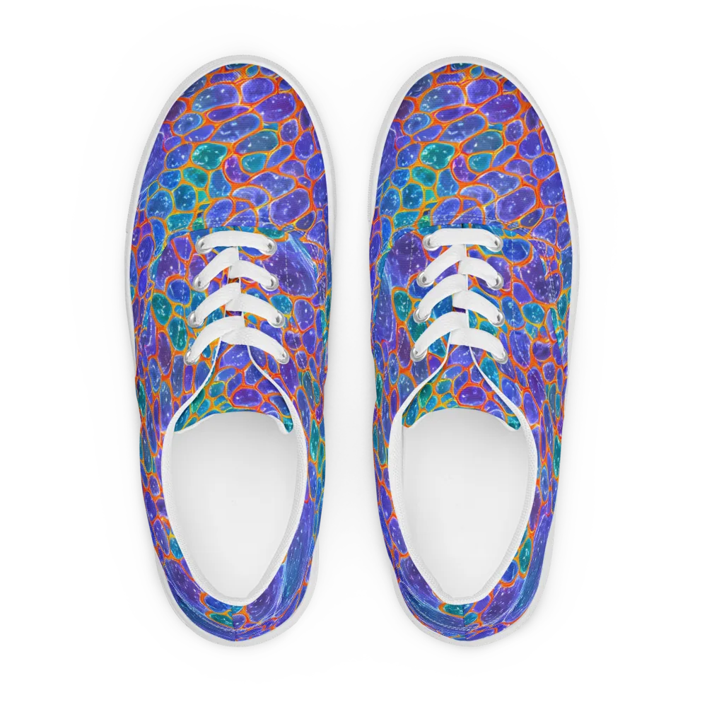 Neon Riverstone on Men's Lace-Up Canvas Shoes — Front