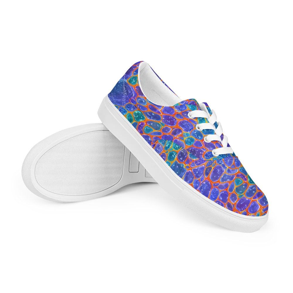 Neon Riverstone on Men's Lace-Up Canvas Shoes — Right Front