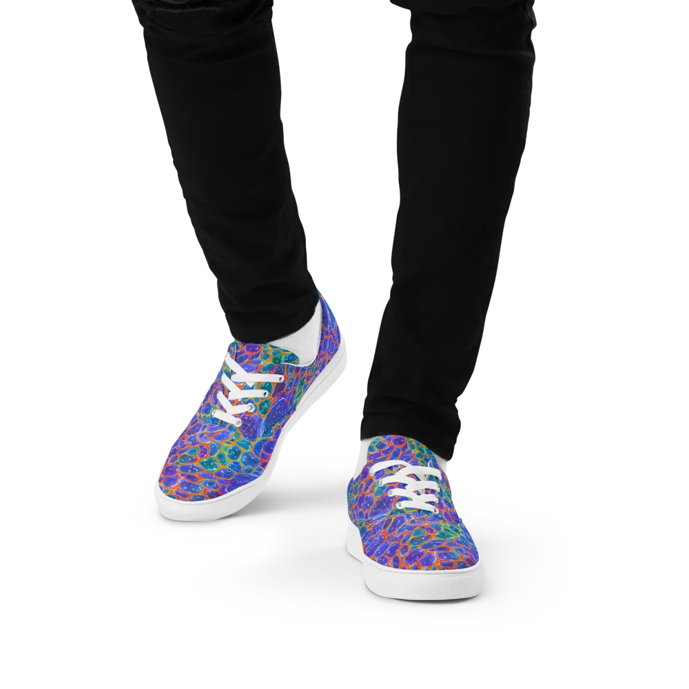 Neon Riverstone on Men's Lace-Up Canvas Shoes — Front
