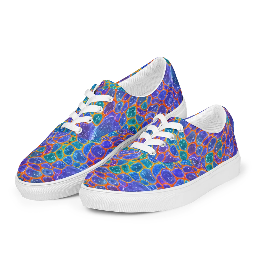 Neon Riverstone on Men's Lace-Up Canvas Shoes — Left Front