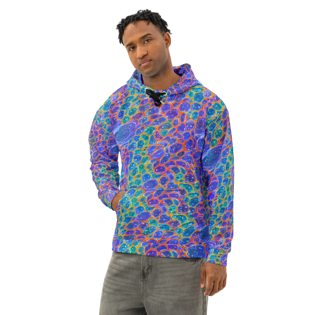 Neon Riverstone on Cotton Hoodie — Left Front