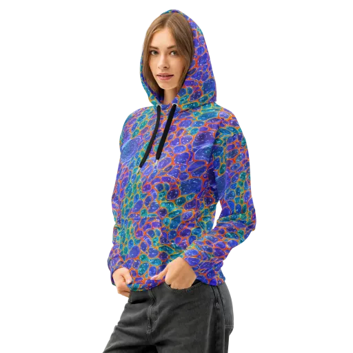 Neon Riverstone on a Cotton Hoodie