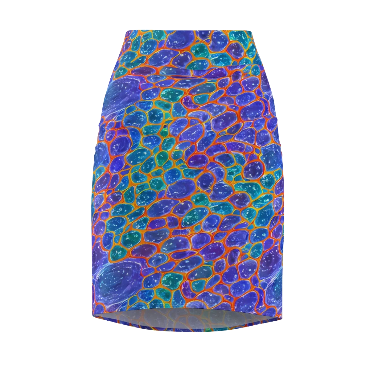 Neon Riverstone on Pencil Skirt — Front