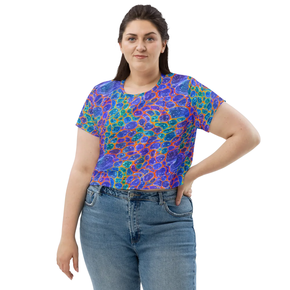 Neon Riverstone on Crop Tee — Front