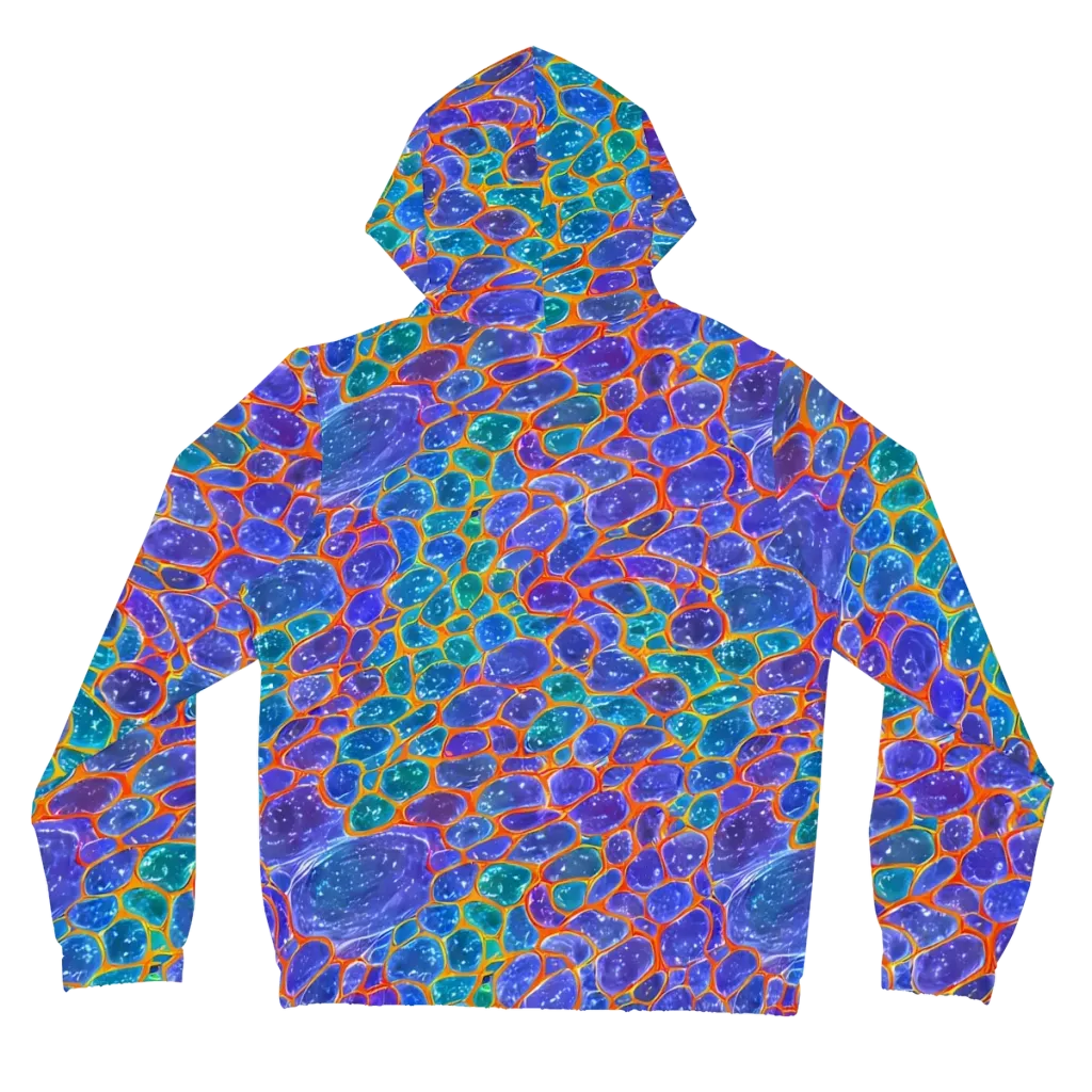 Neon Riverstone on Women's Full-Zip Hoodie — Back