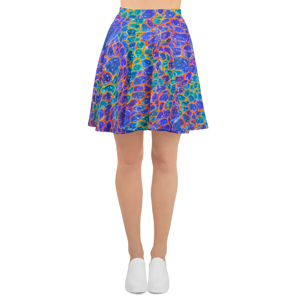 Neon Riverstone on Skater Skirt — Front