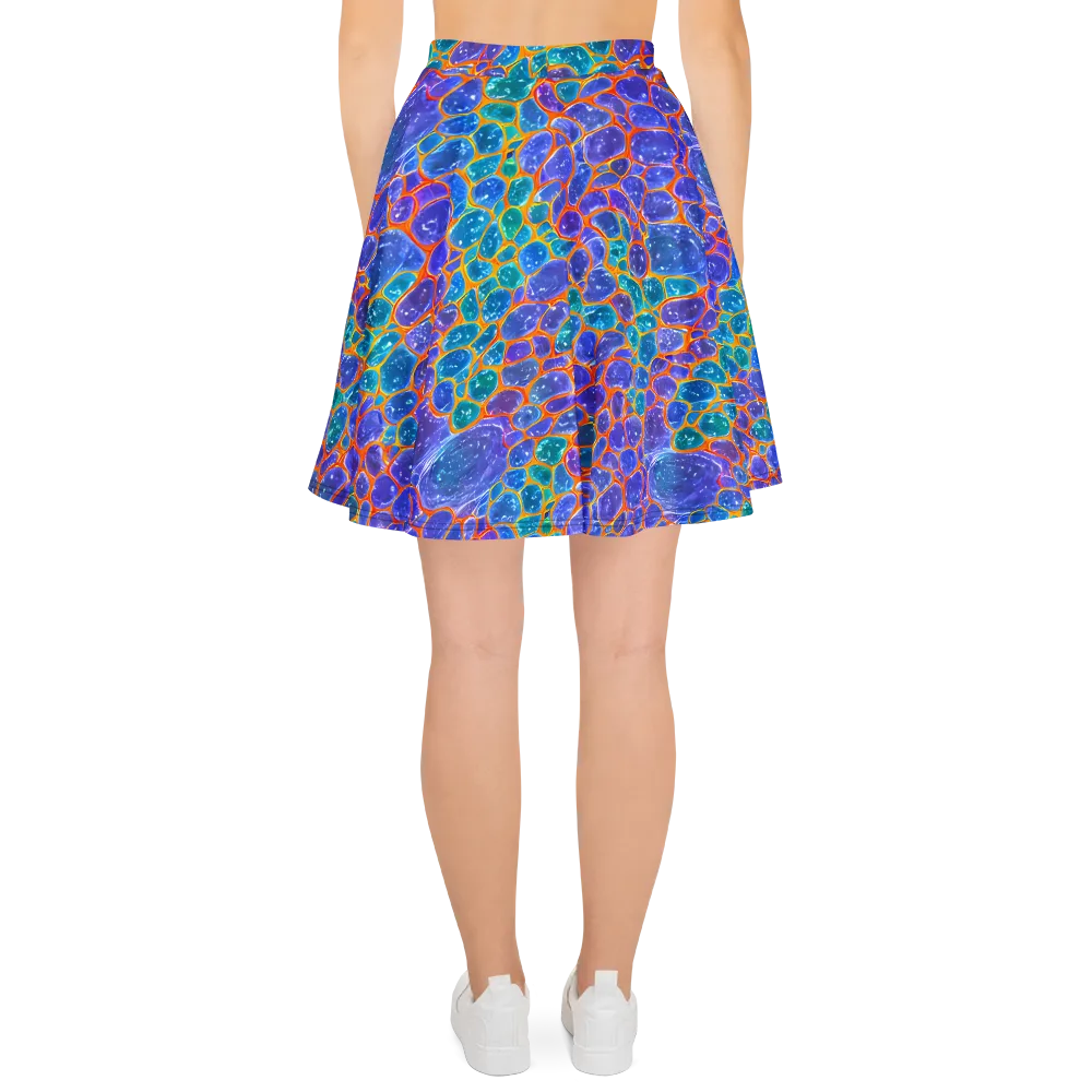 Neon Riverstone on Skater Skirt — Back