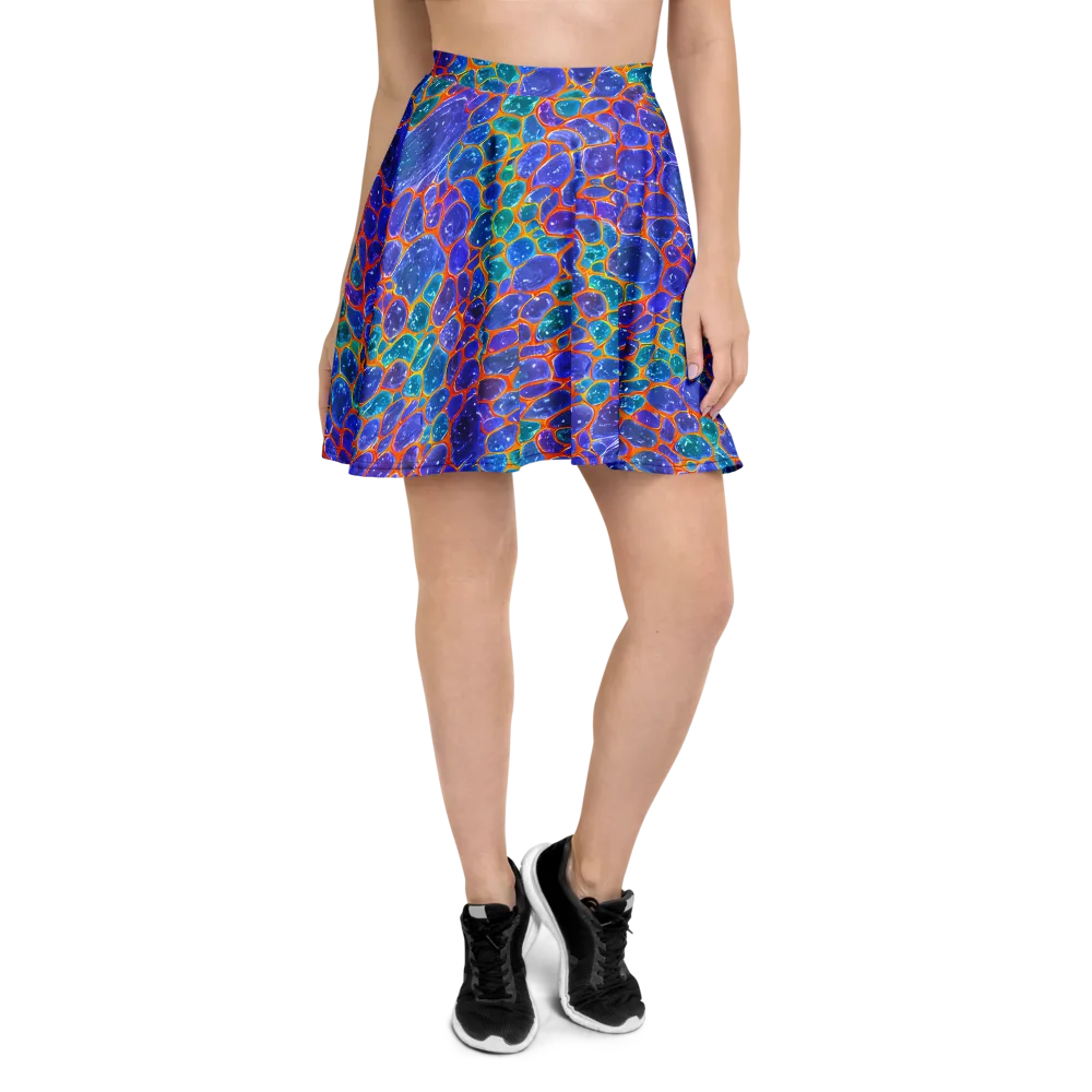 Neon Riverstone on Skater Skirt — Front