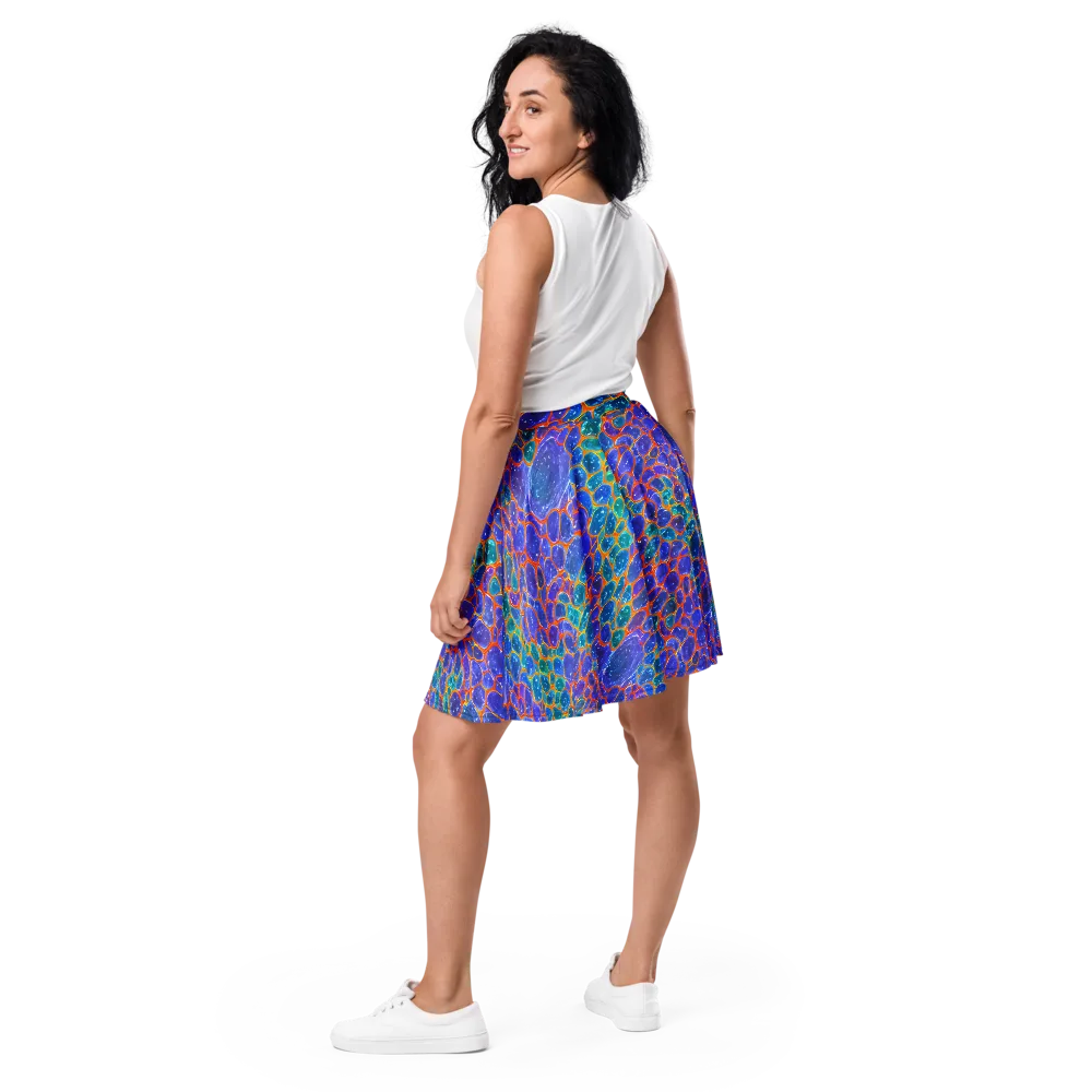 Neon Riverstone on Skater Skirt — Back