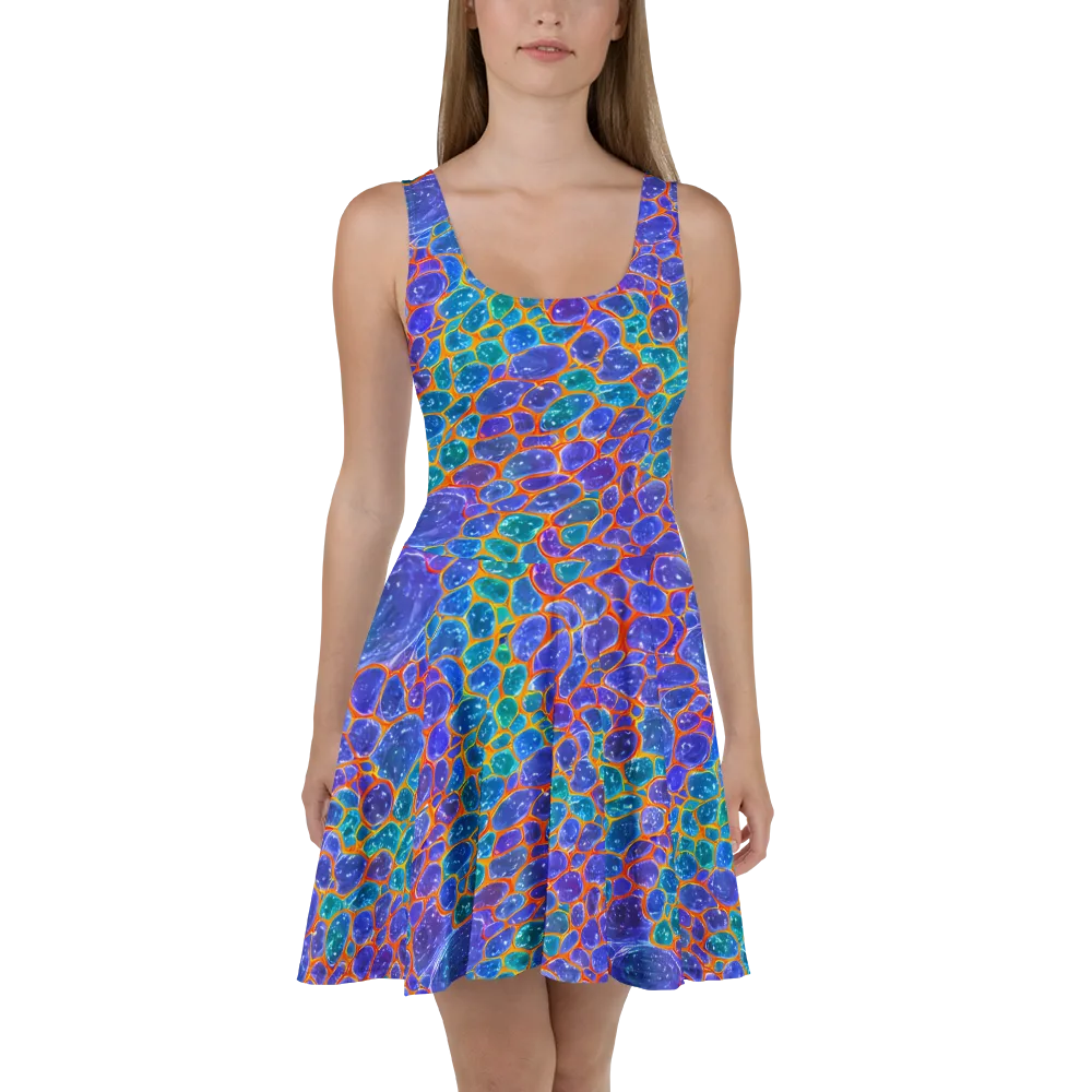 Neon Riverstone on Skater Dress — Front