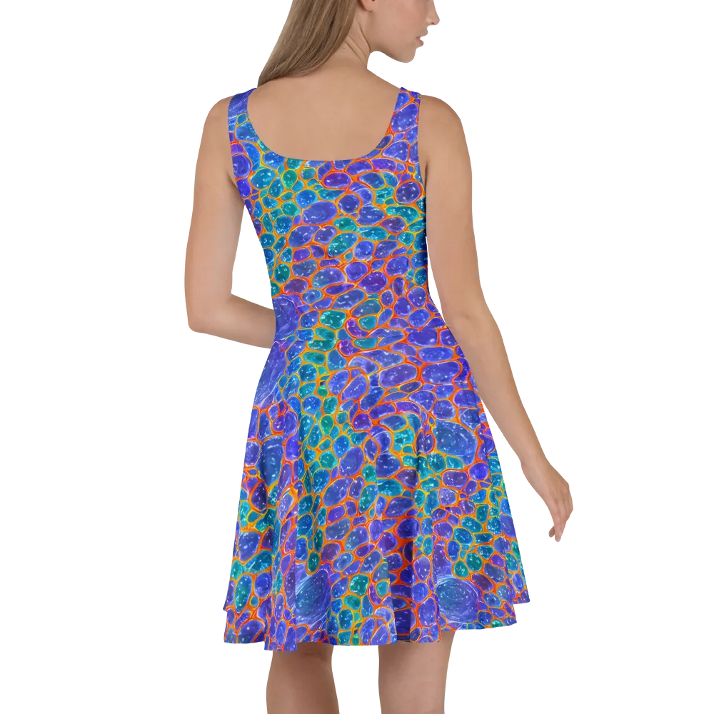 Neon Riverstone on Skater Dress — Back