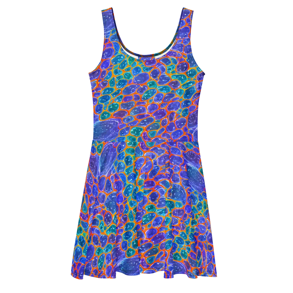 Neon Riverstone on Skater Dress — Front
