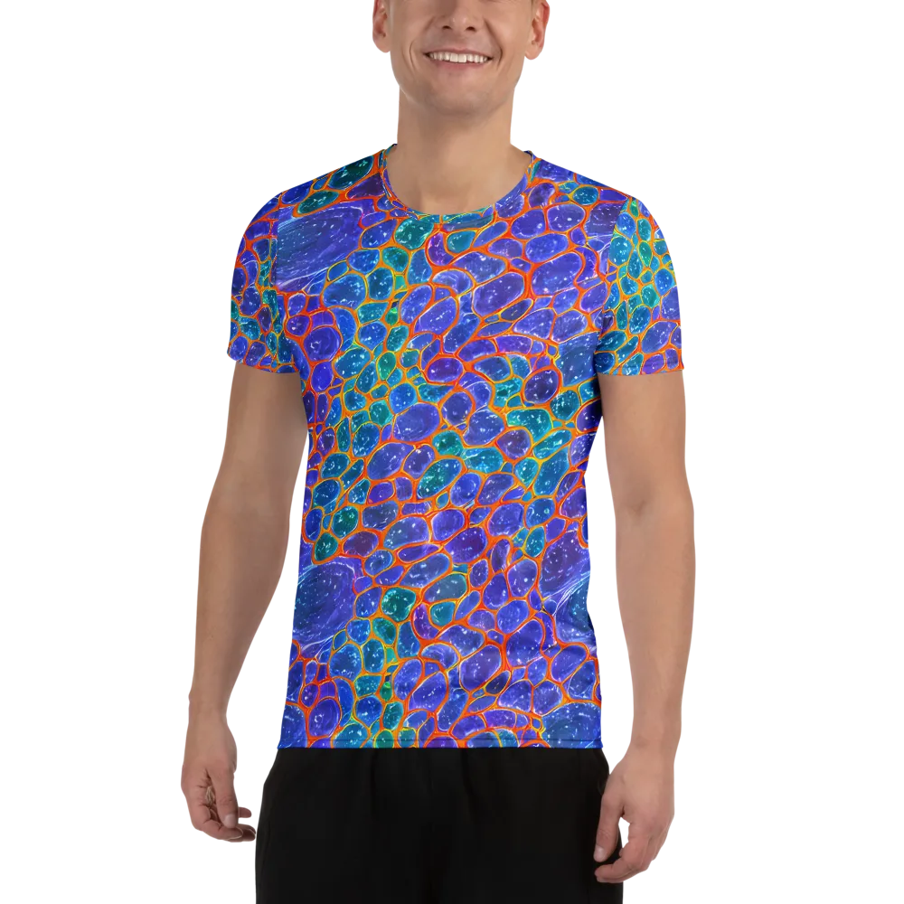 Neon Riverstone on Men's Athletic T-Shirt — Front