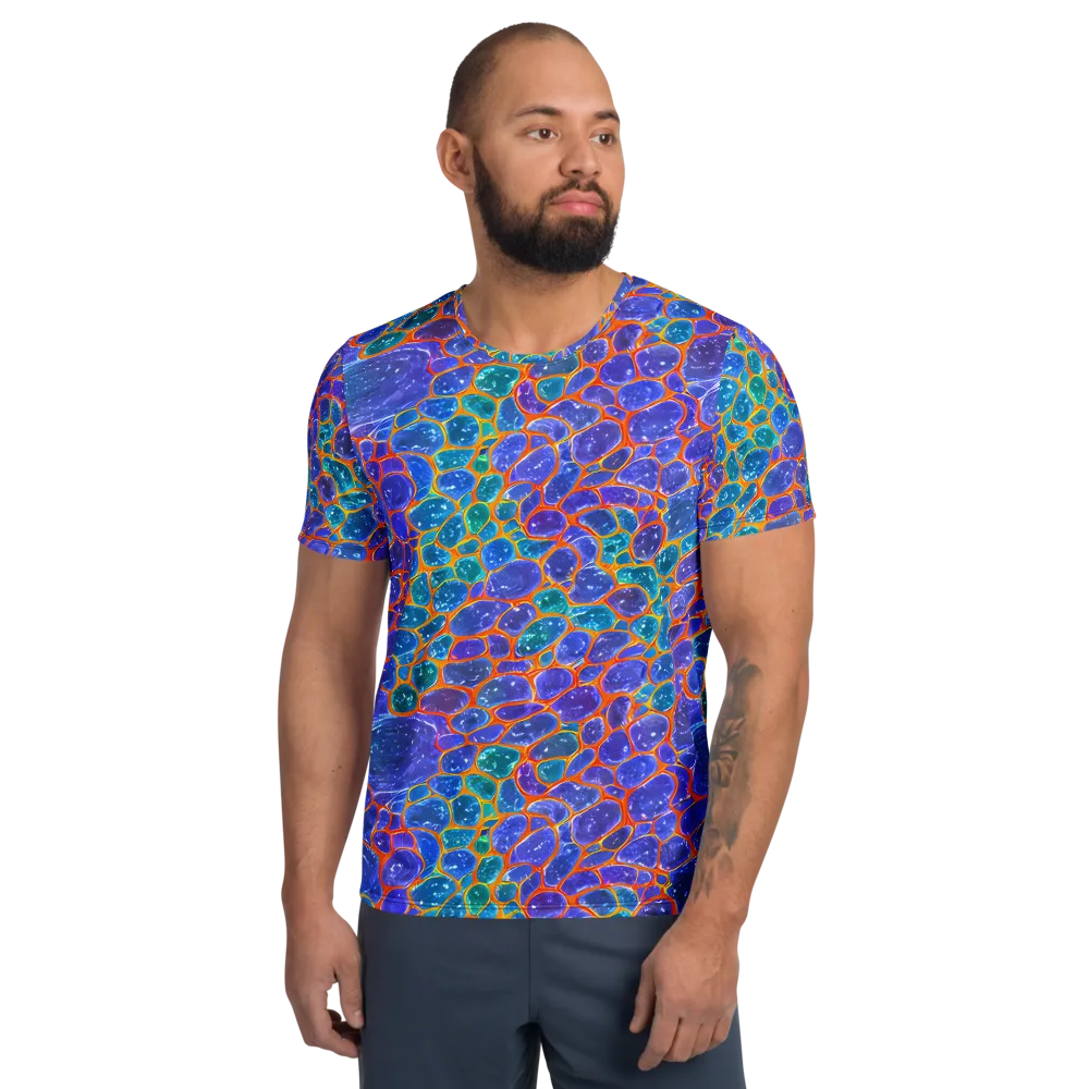 Neon Riverstone on Men's Athletic T-Shirt — Front