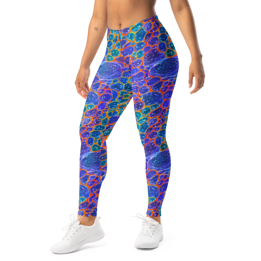 Neon Riverstone on Leggings — Left Front