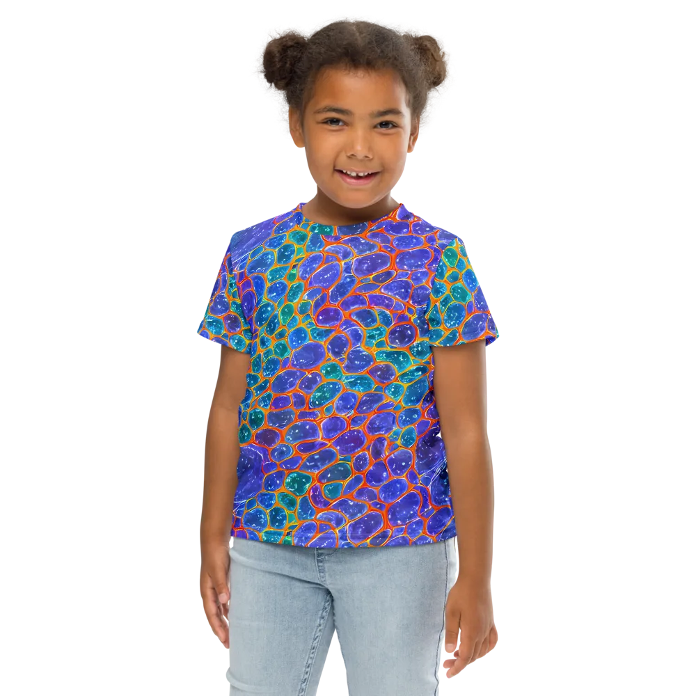 Neon Riverstone on Kids Crew Neck T-Shirt — Front