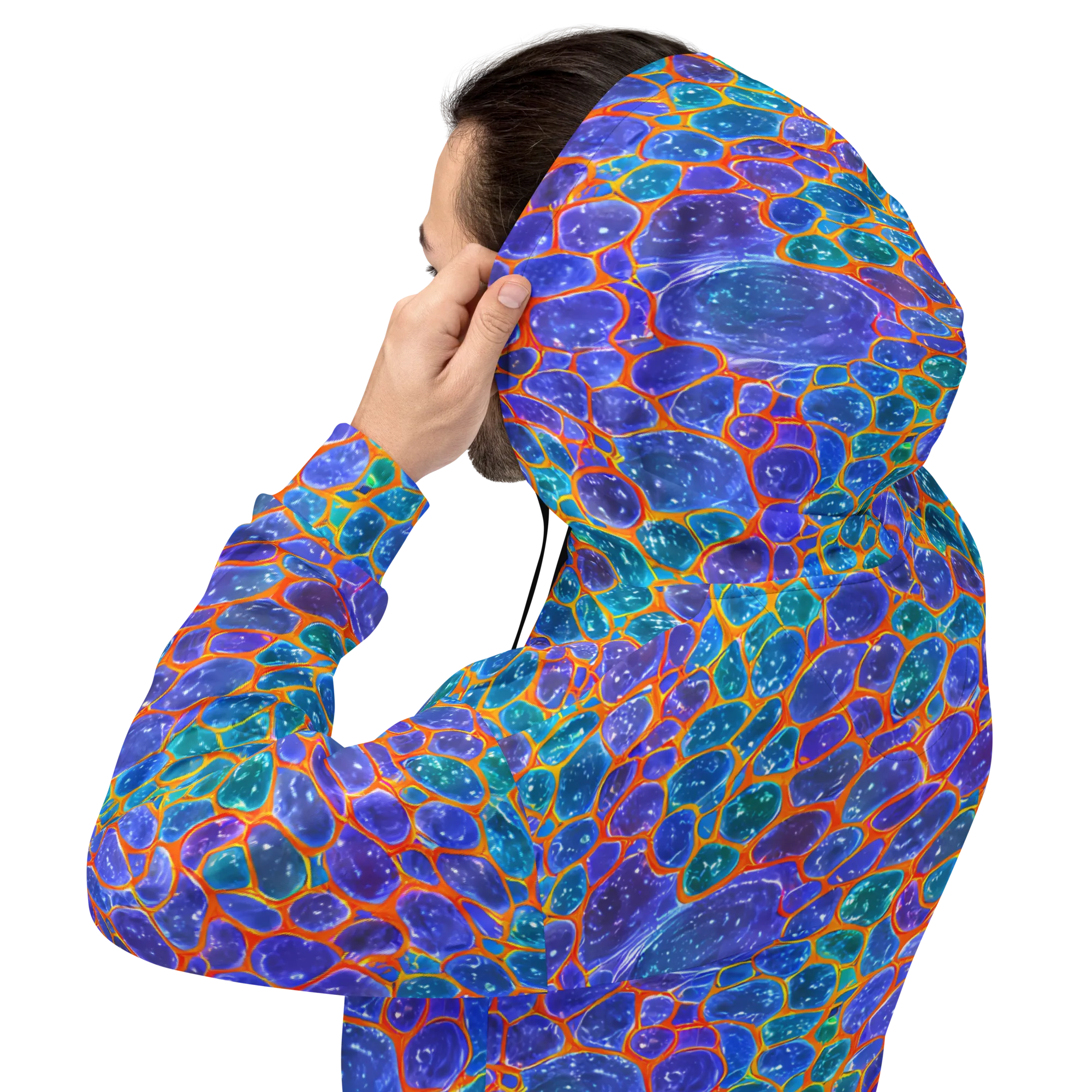 Neon Riverstone on Hoodie — Back