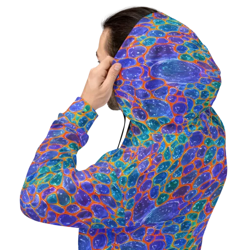 Neon Riverstone on a Hoodie