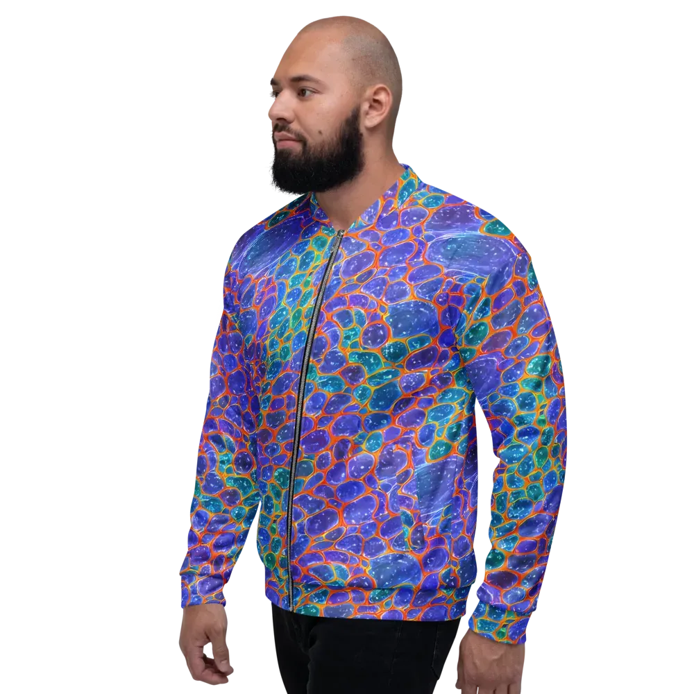 Neon Riverstone on Bomber Jacket — Left
