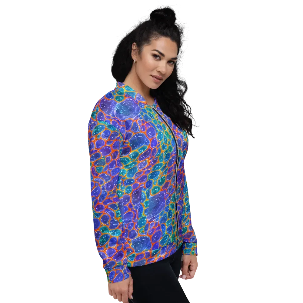 Neon Riverstone on Bomber Jacket — Right