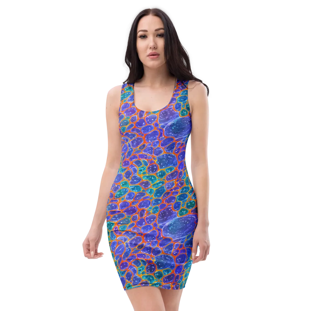 Neon Riverstone on Bodycon Dress — Front