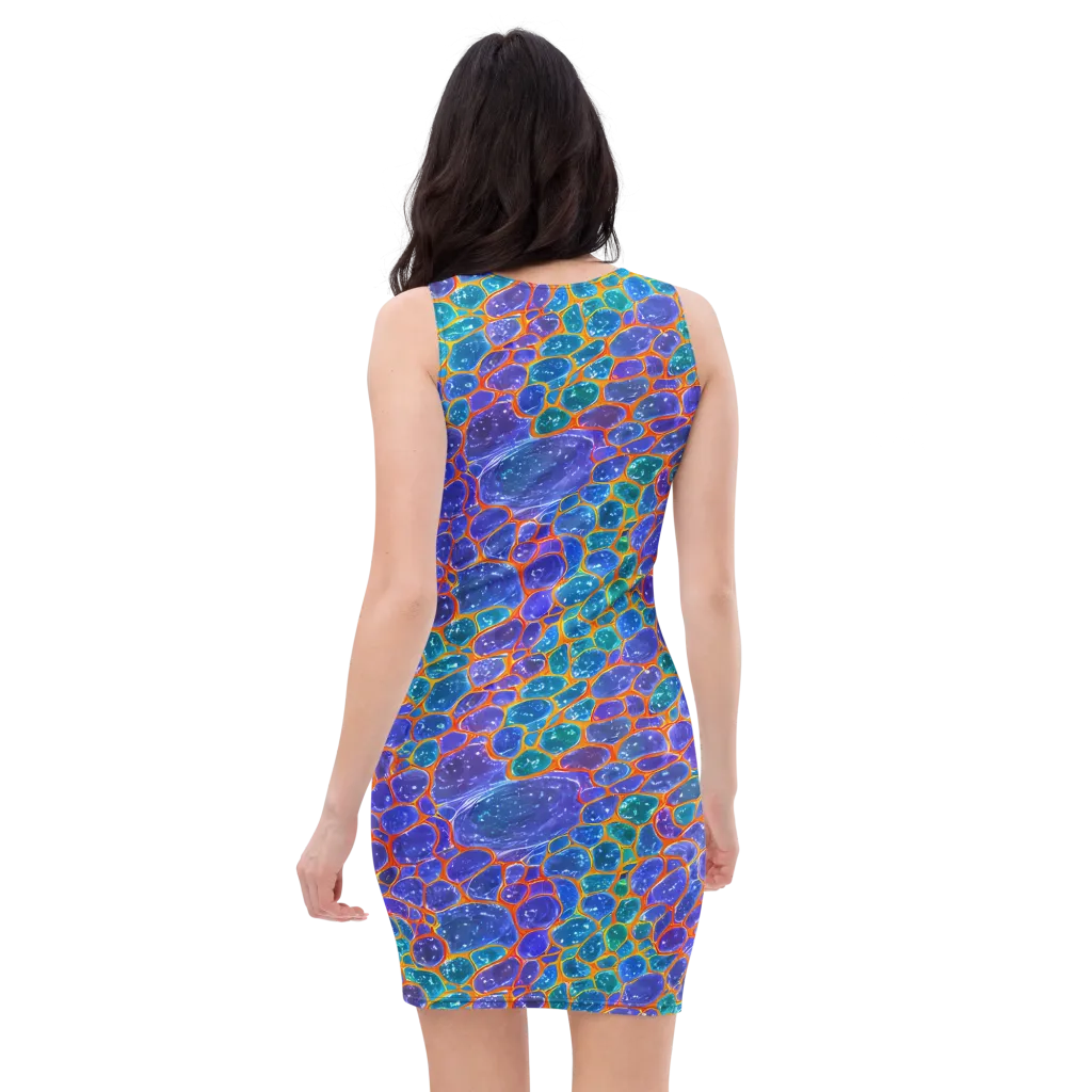 Neon Riverstone on Bodycon Dress — Back