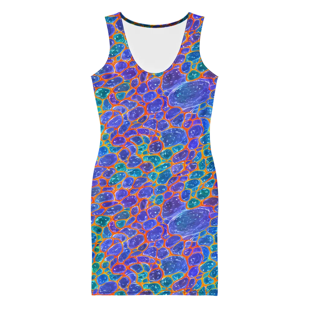 Neon Riverstone on Bodycon Dress — Front