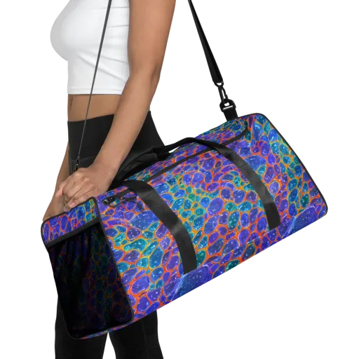 Neon Riverstone on a Duffle Bag