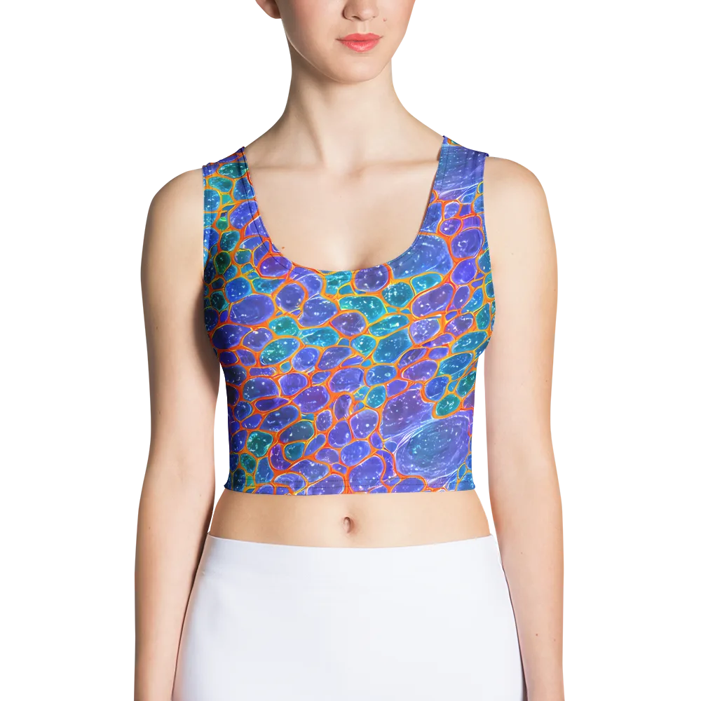 Neon Riverstone on Crop Top — Front