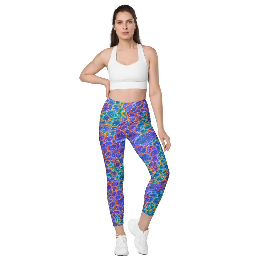 Neon Riverstone on Leggings with Pockets — Front