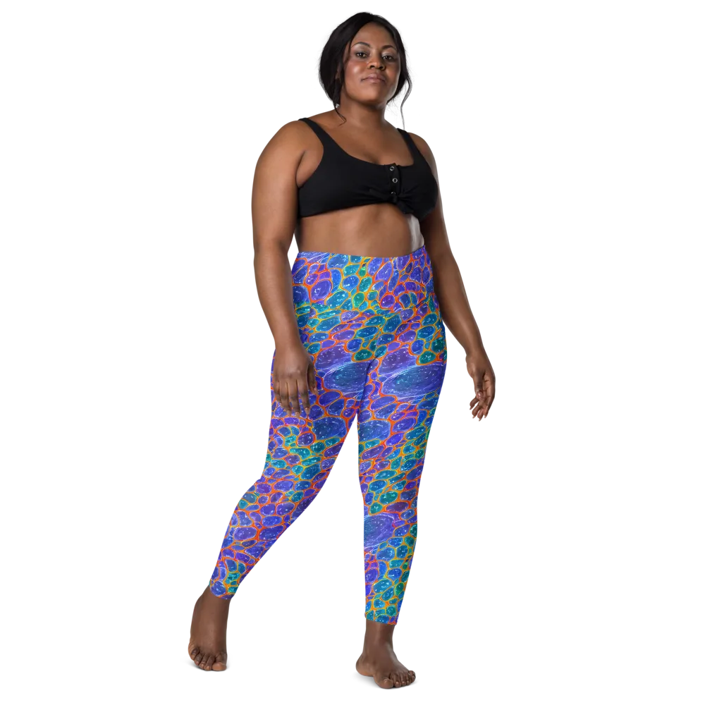 Neon Riverstone on Leggings with Pockets — Front