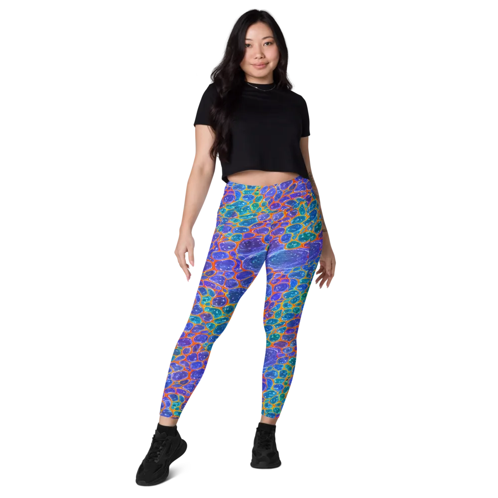 Neon Riverstone on Leggings with Pockets — Front