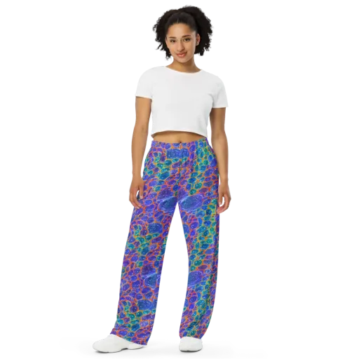 Neon Riverstone on a Wide-Leg Pants