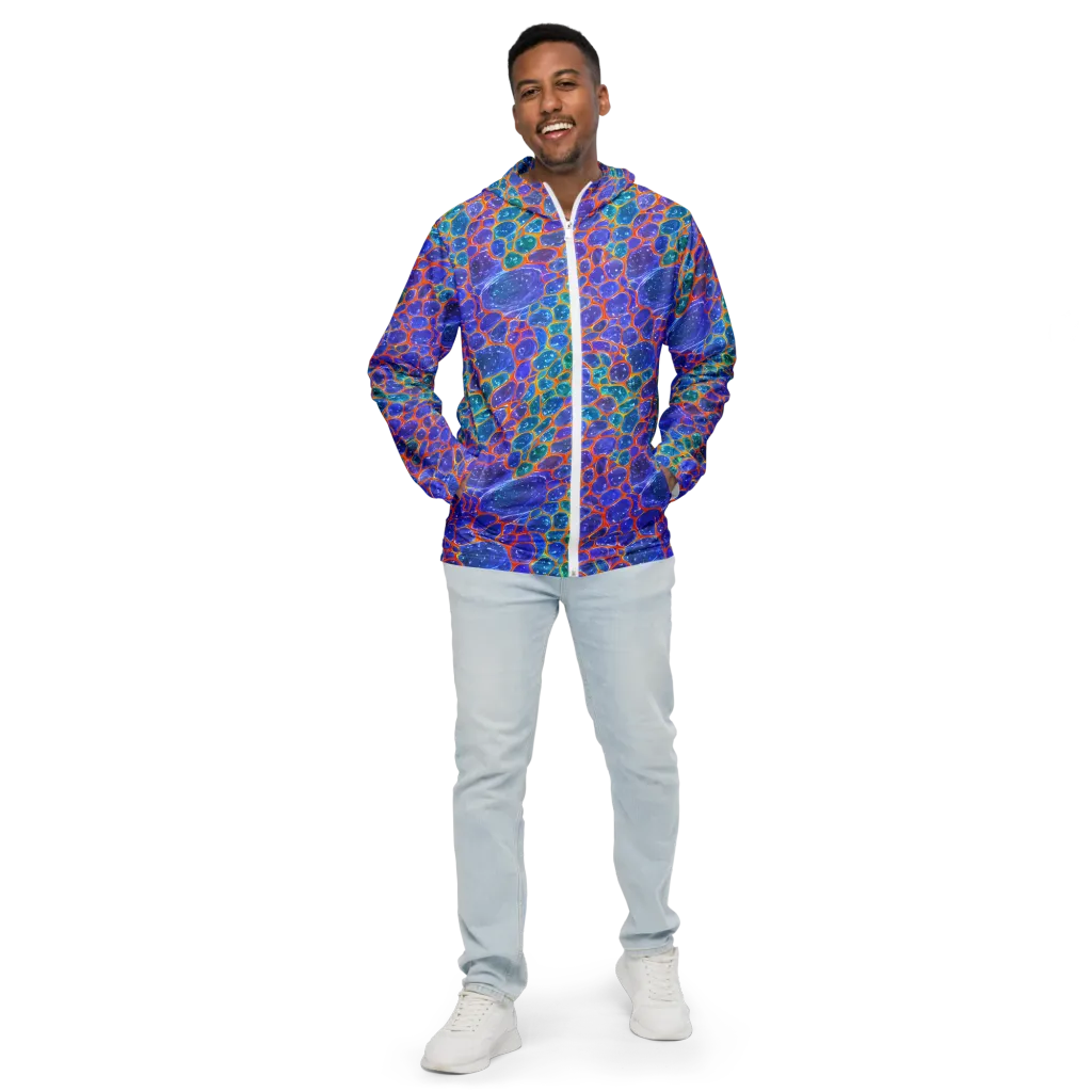 Neon Riverstone on Men's Windbreaker — Front