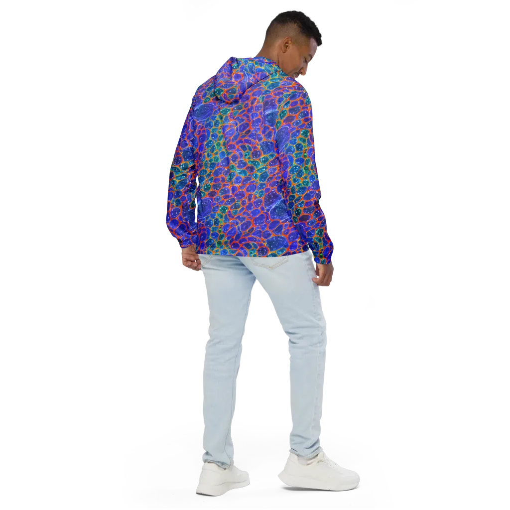 Neon Riverstone on Men's Windbreaker — Back