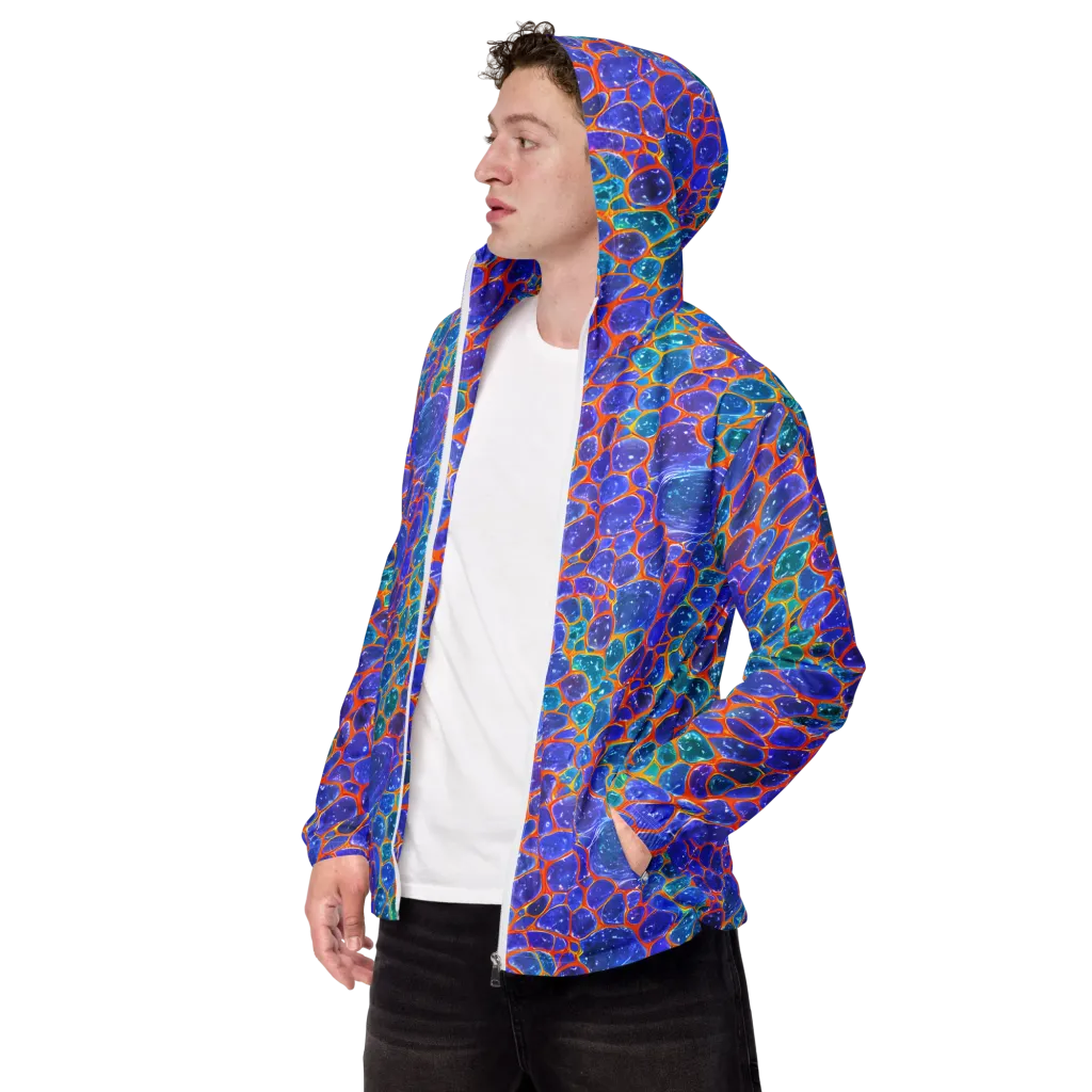 Neon Riverstone on Men's Windbreaker — Left Front