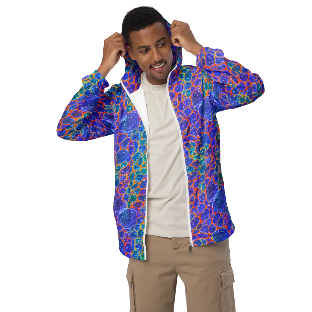 Neon Riverstone on Men's Windbreaker — Front