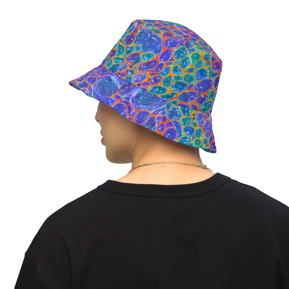 Neon Riverstone on Reversible Bucket Hat — Back Inside