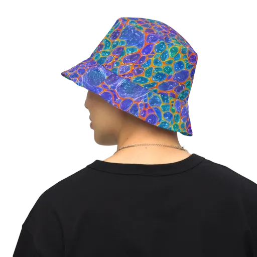 Neon Riverstone on a Reversible Bucket Hat