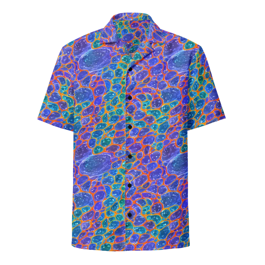 Neon Riverstone on Button Shirt — Front