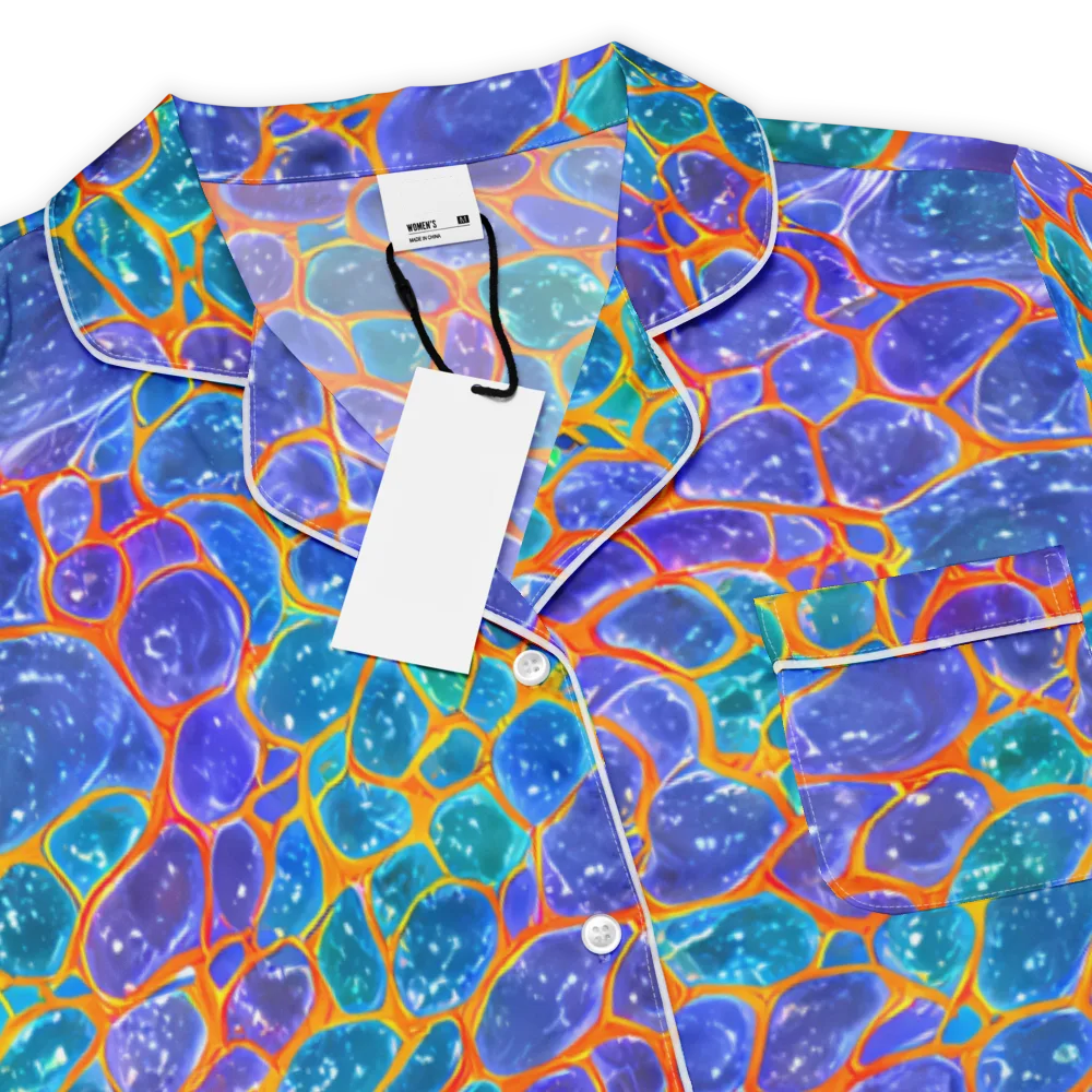Neon Riverstone on Women's Short Sleeve Pajama Top — Product details