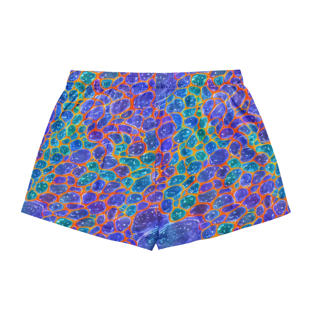 Neon Riverstone on Women's Pajama Shorts — Back