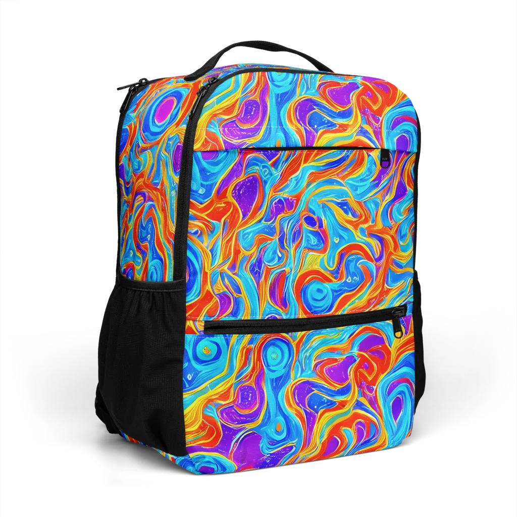 Saffron Labyrinth on Utility Backpack — Right Front