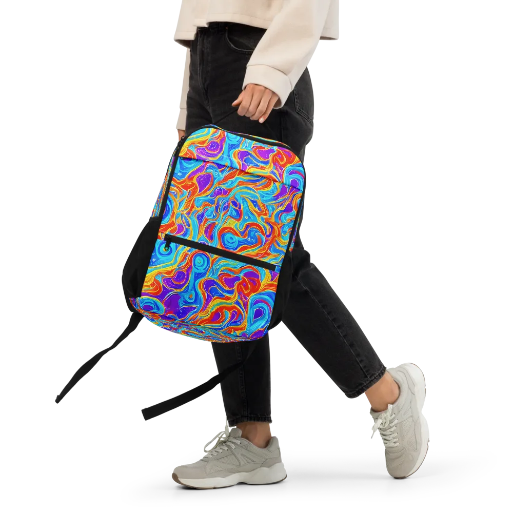 Saffron Labyrinth on Utility Backpack — Front
