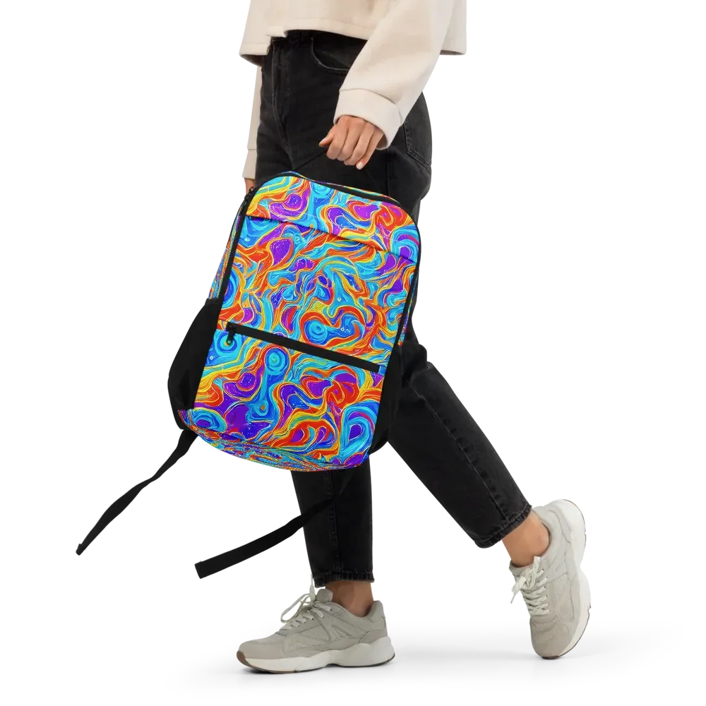 Saffron Labyrinth on Utility Backpack — Front