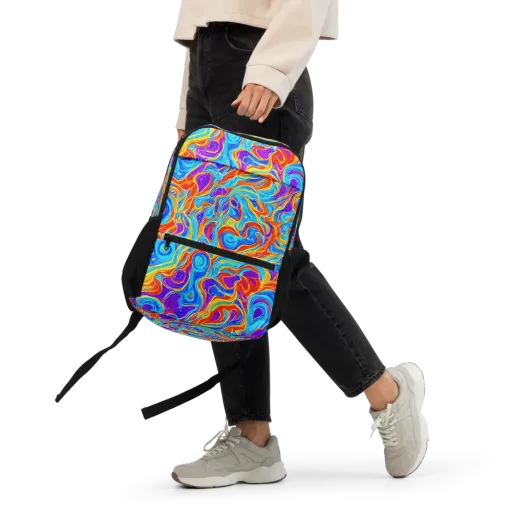 Saffron Labyrinth on a Utility Backpack