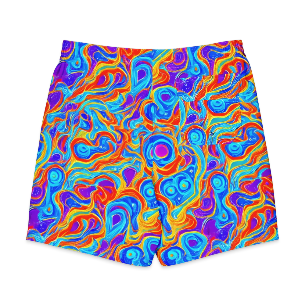 Saffron Labyrinth on Men's Board Shorts — Back