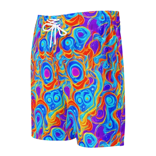 Saffron Labyrinth on a Men's Board Shorts