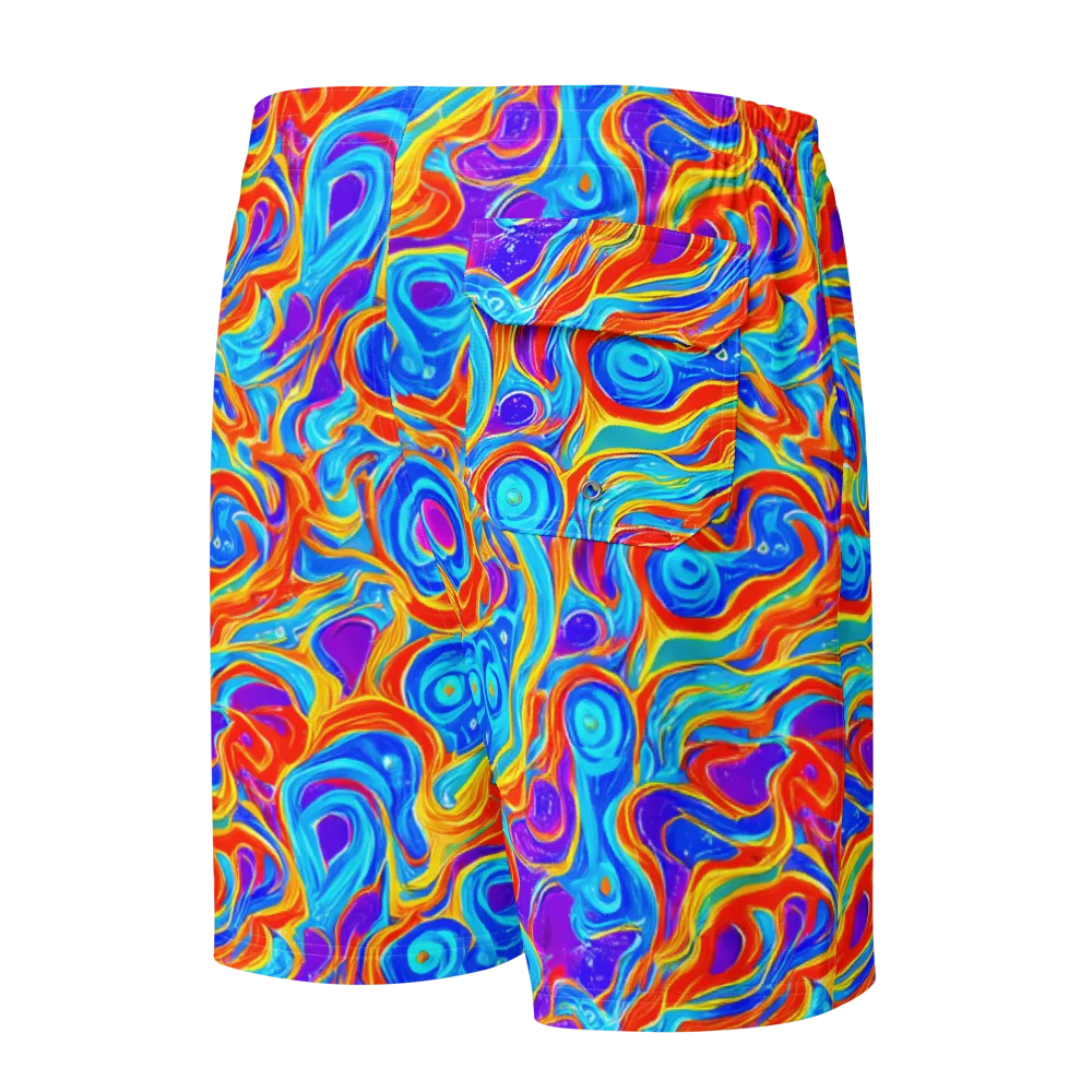 Saffron Labyrinth on Men's Board Shorts — Back